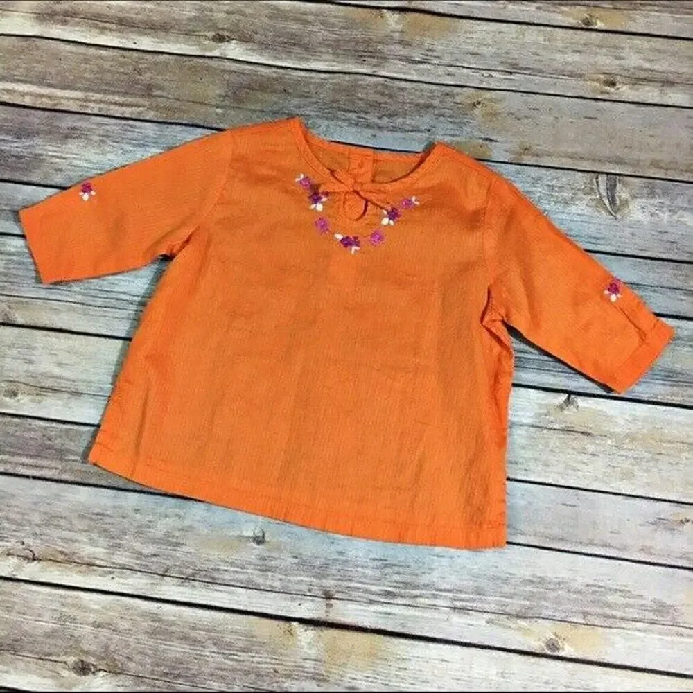 Janie and Jack Girls Swim Coverup Size 0-6 Months Bohemian Spice‎ Tunic Orange